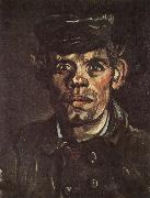 Vincent Van Gogh Head of a Young Peasant in a Peaken Cap (nn04) USA oil painting artist